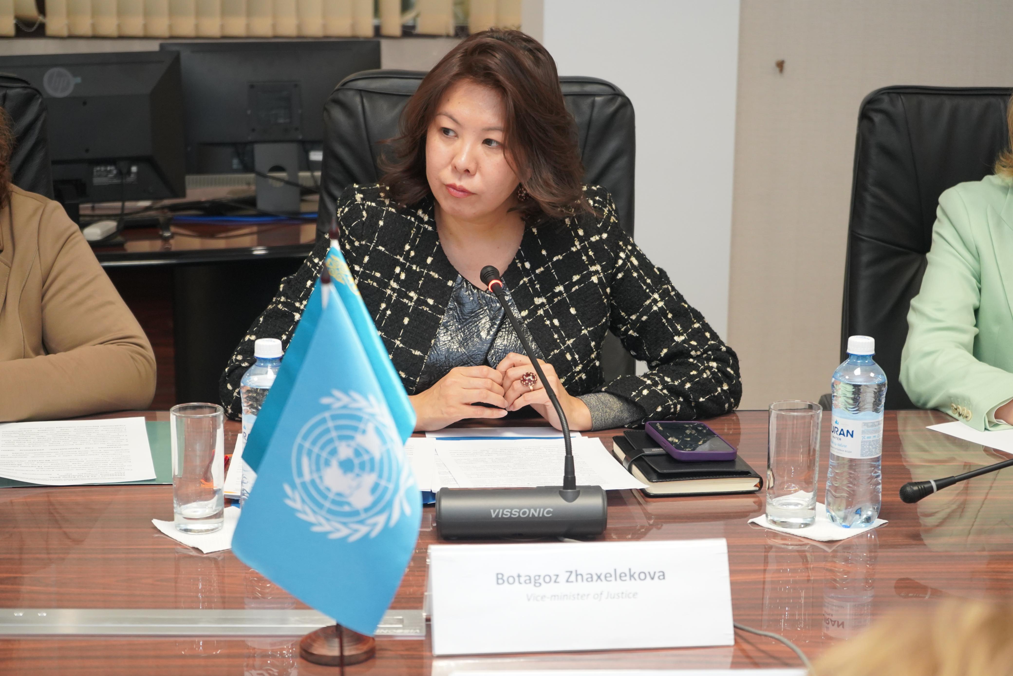 Vice-Minister Botagoz Zhaxselekova met with the Chairman of the Fund under the Office of the United Nations High Commissioner for Human Rights, Azita Berar Awad