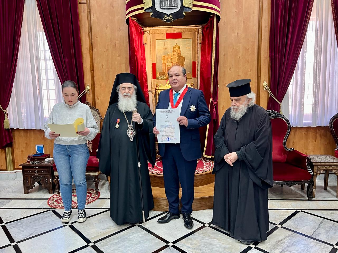 Посол Казахстана удостоен высокого ордена Патриарха Иерусалимского