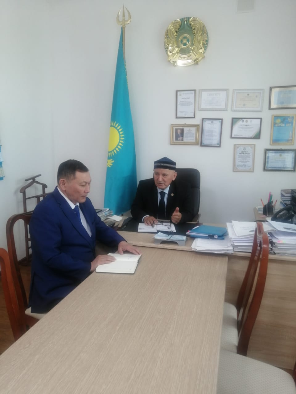 Представитель УПЧ по Акмолинской области встретился с представителем Ассамблеи народов Казахстана по Акмолинской области