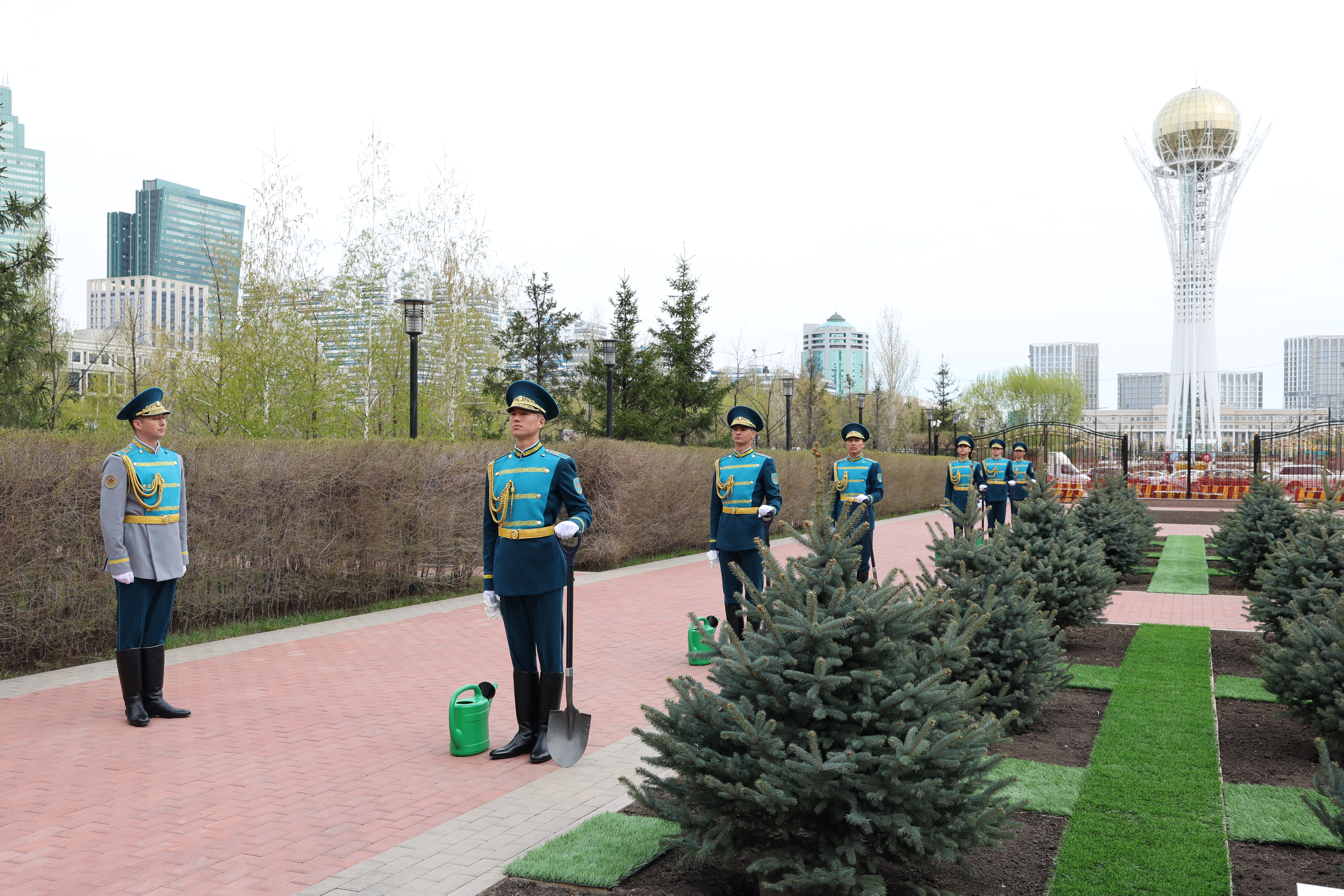Heads of defense departments planted trees in Astana on the opening day of the SCO meeting