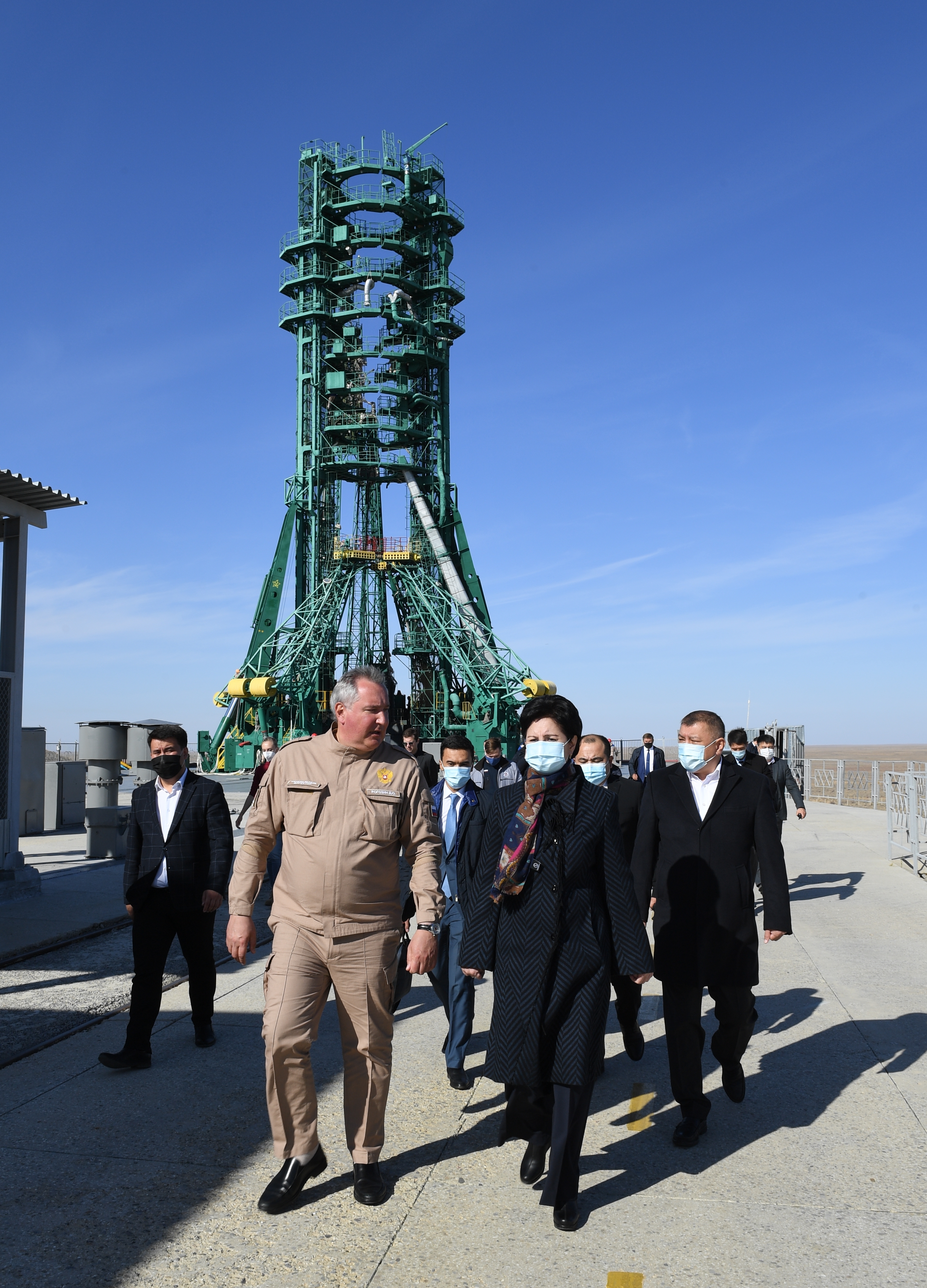 Облыс әкімі Байқоңыр ғарыш айлағындағы «СоюзМС-17» ғарыш кемесінің ұшырылуын тамашалады