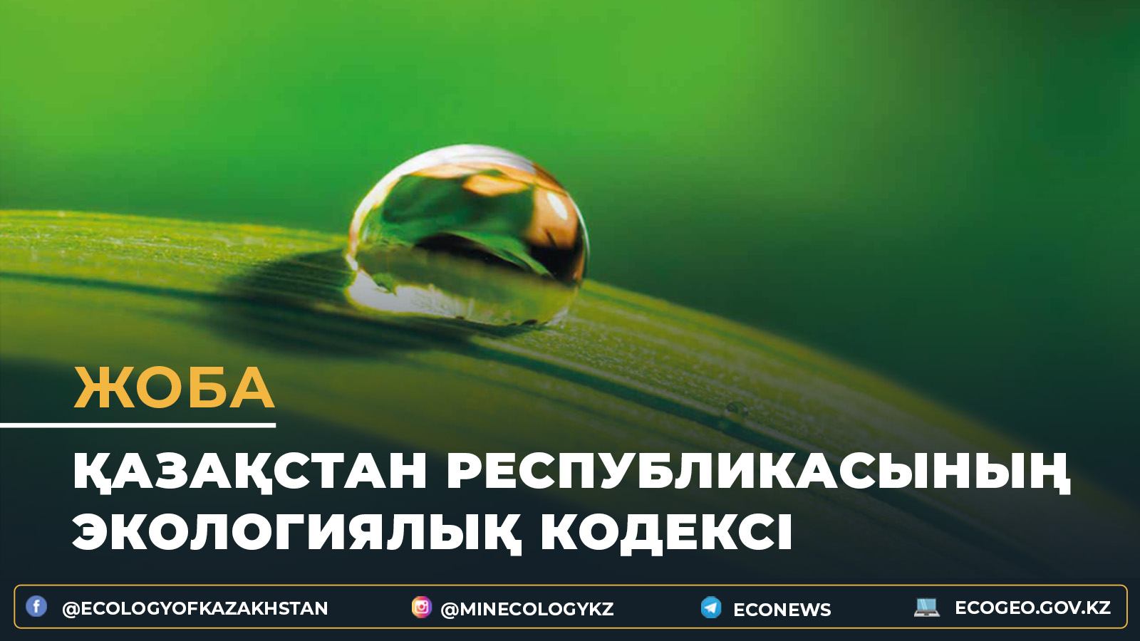 Қазақстан Республикасы Экологиялық кодексінің жобасы