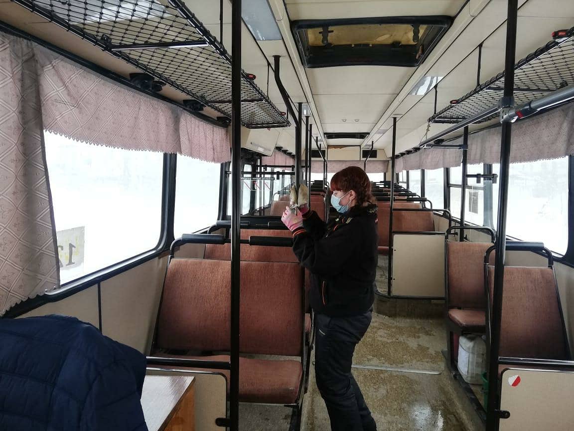 Күн сайын құрамында мониторингтік топ (ЖАО, полиция бөлімінің қызметкерлері) қоғамдық көлікте күшейтілген санитариялық-дезинфекциялық режимді сақтау туралы рейдтер жүргізеді
