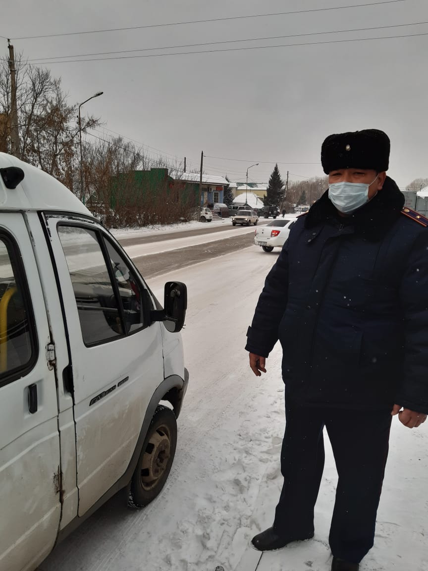 Шемонаиха қаласында қоғамдық көлік жолаушыларының санитарлық-эпидемиологиялық нормаларды сақтауы бойынша рейдте