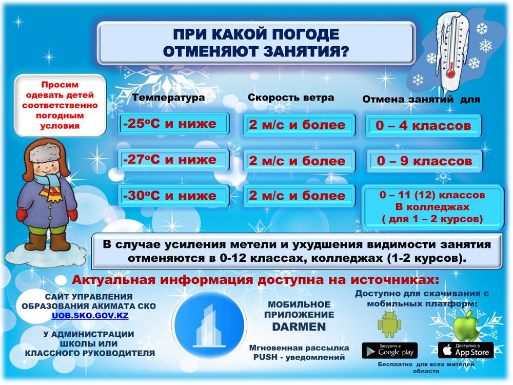 Отмена занятий картинка