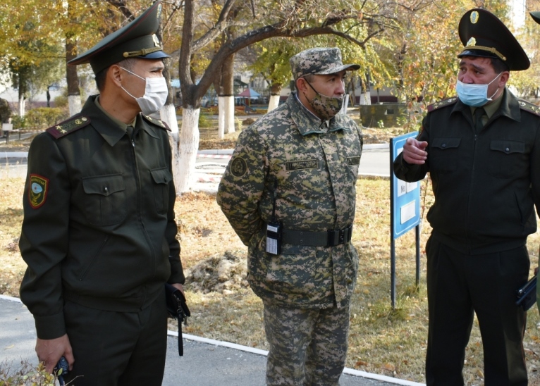 Тараз қаласында Әскери бөлімде  өрт-тактикалық оқу-жаттығу өткізілді.