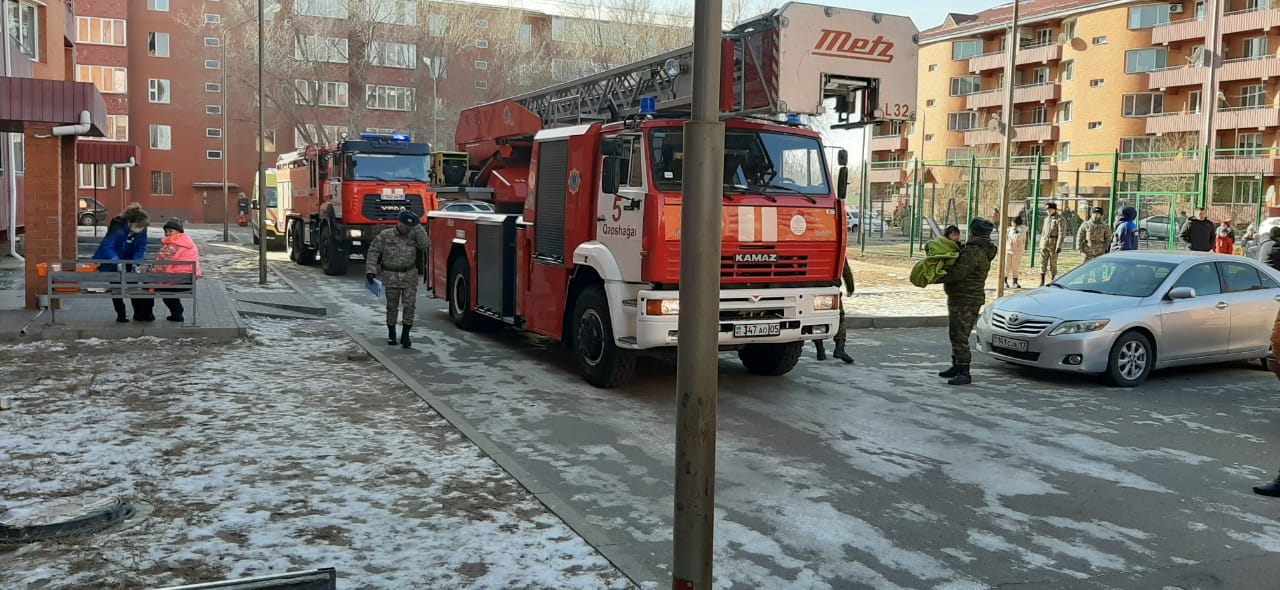 Информация по факту пожара в  г. Капшагай Алматинской области.