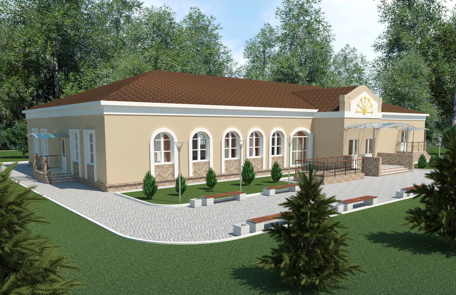 Construction of a house of culture in the village of Akbulak