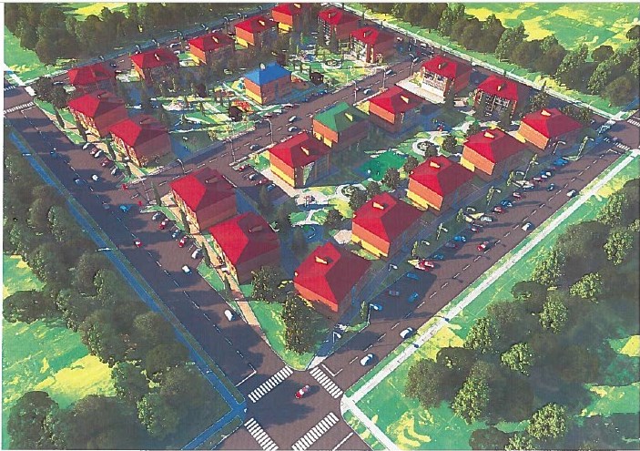 Construction of twelve six-apartment houses in the village. Don't stop