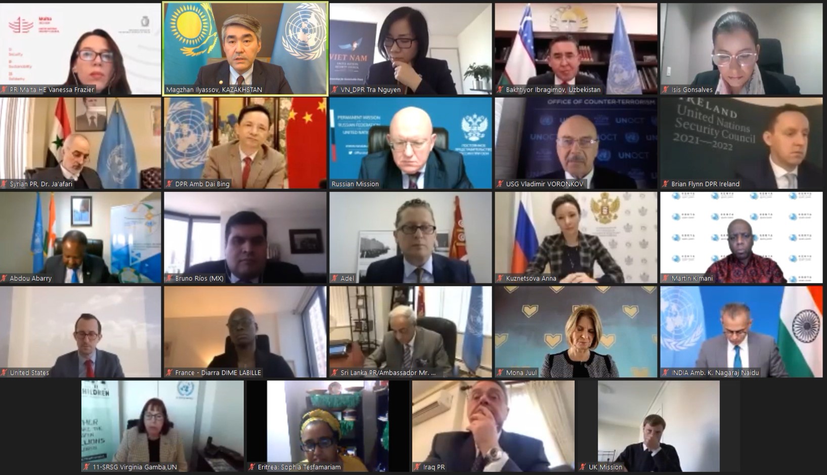 Члены Совета Безопасности ООН обсудили опыт Казахстана по репатриации детей из зон конфликта