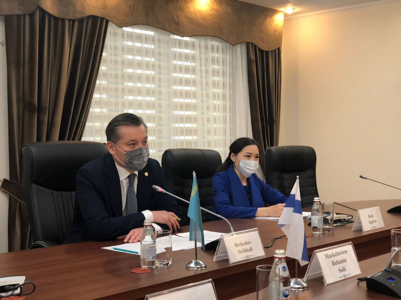 Экология министрі С. Брекешев  Финляндия Елшісімен кездесу өткізді