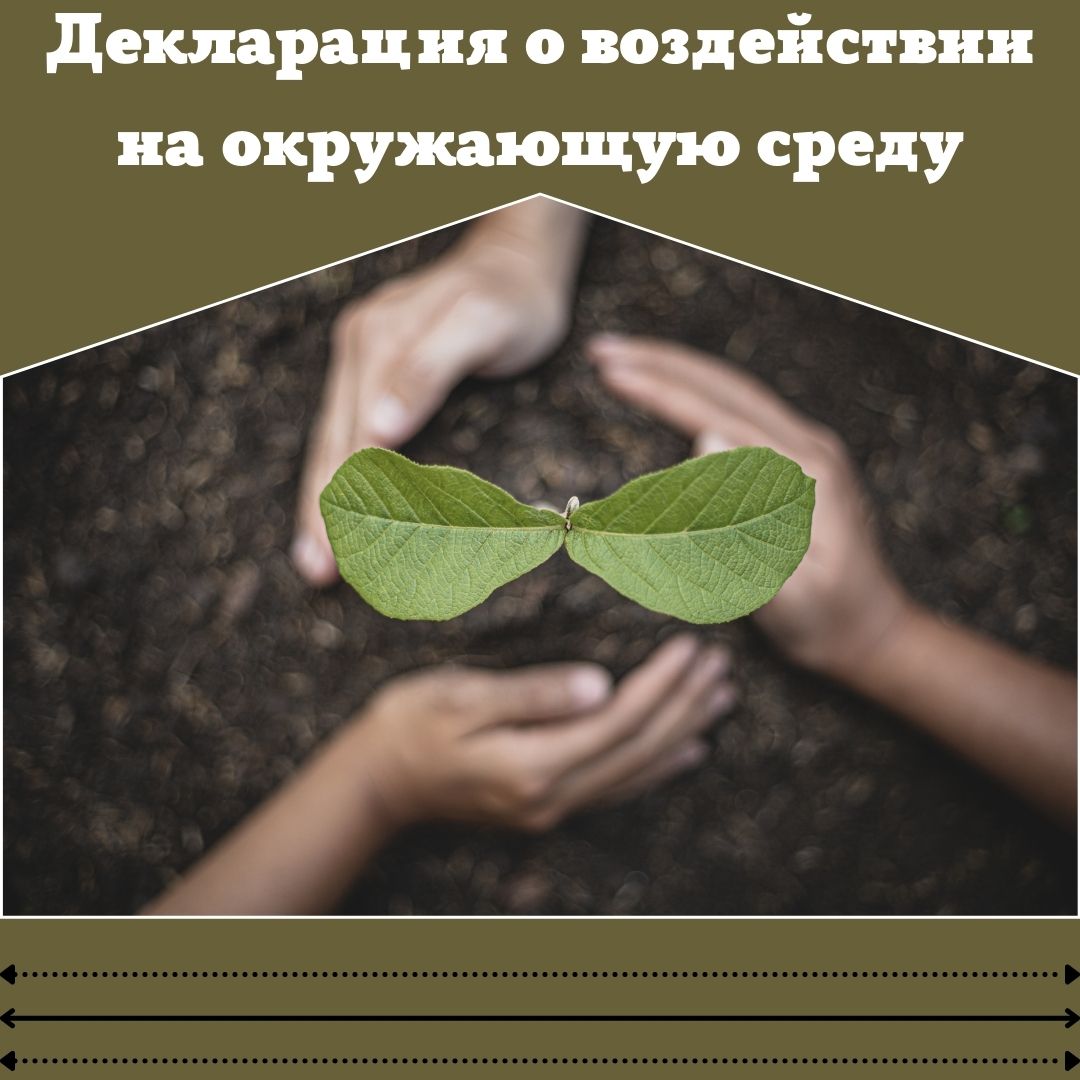 Вниманию природопользователей! Декларация о воздействии на окружающую среду.