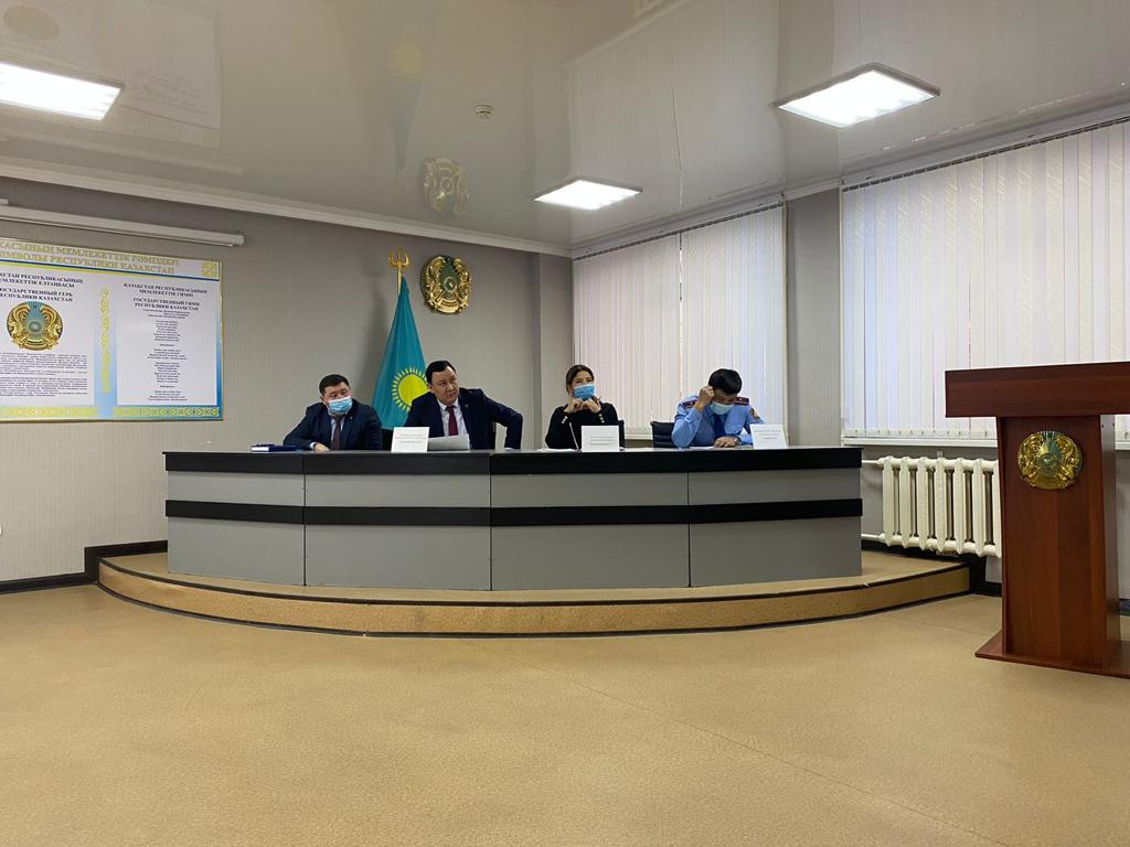 On December 08, 2021, under the chairmanship of the Deputy head of the Department of the Committee on Legal Statistics and Special Accounts for the city of Nur-Sultan Karpykbayev A.K., a joint meeting was held with the participation of the deputy head of the Department of Justice of Nur-Sultan Turlykhanova G.B., Police Department staff, lawyers, as well as employees of JSC NIT, a meeting was held as part of the ongoing work of appointing a defender through the IP "E-Zan Komegi".