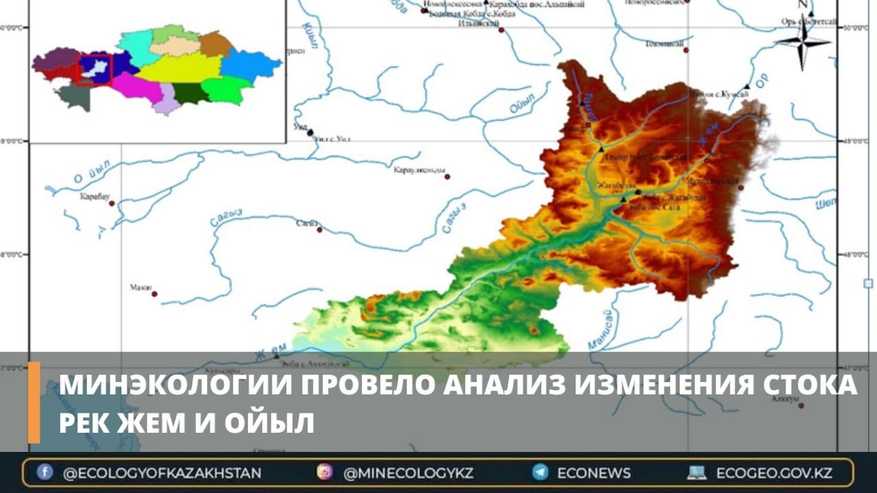 Минэкологии провело анализ изменения стока рек Жем и Ойыл