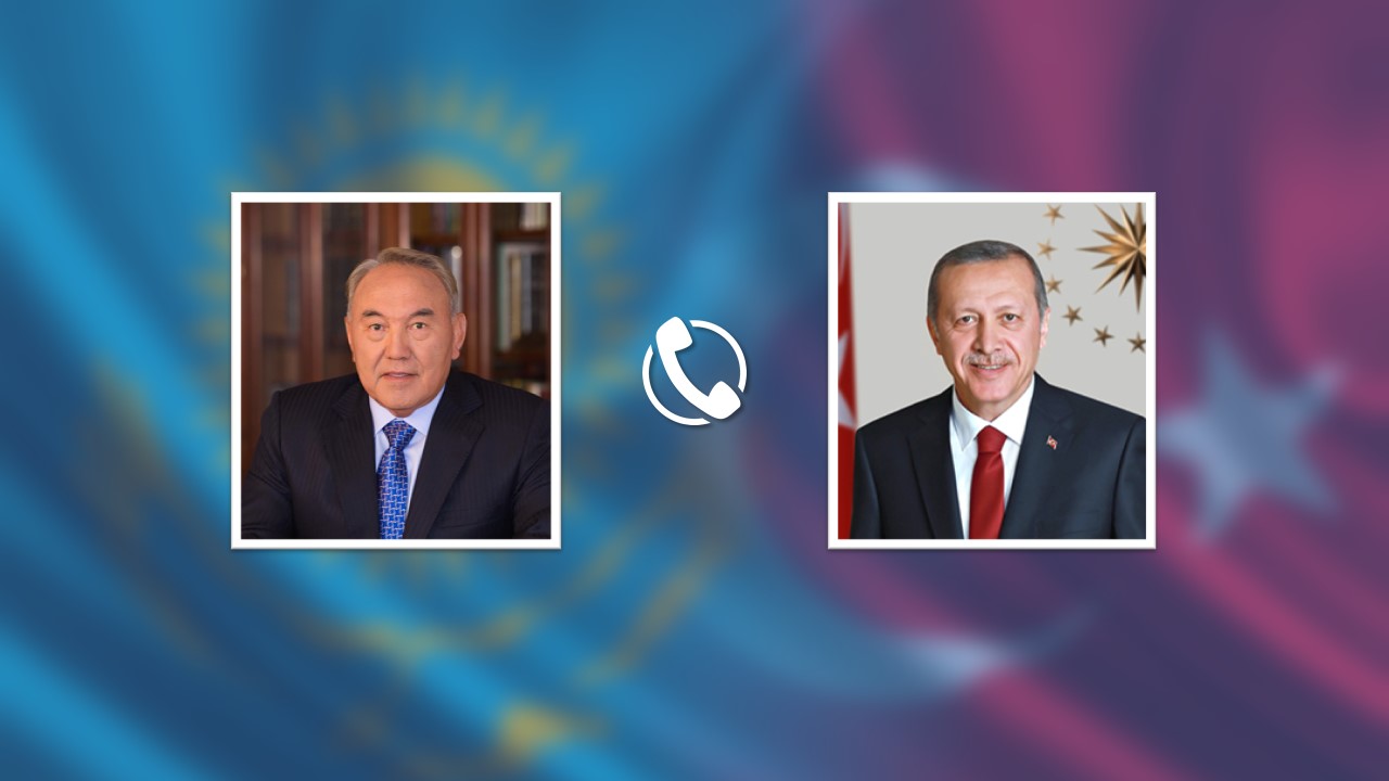 Kazakistan Kurucu Cumhurbaşkanı Sayın Nursultan Nazarbayev Türkiye Cumhuriyeti Cumhurbaşkanı Sayın Recep Tayyip Erdoğan ile telefonla görüştü.