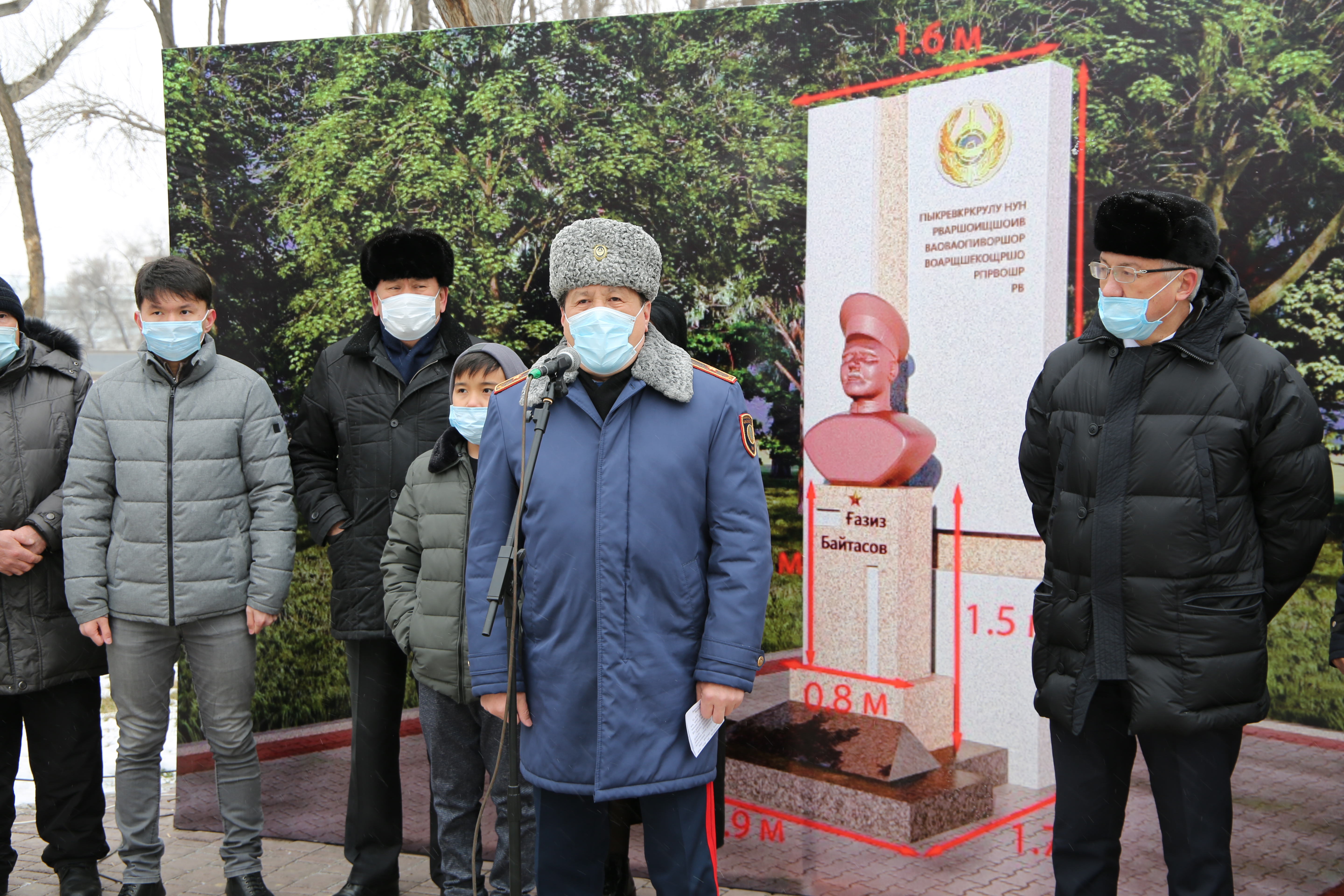 В Таразе заложили фундамент памятника Халық қаһарманы Газизу Байтасову