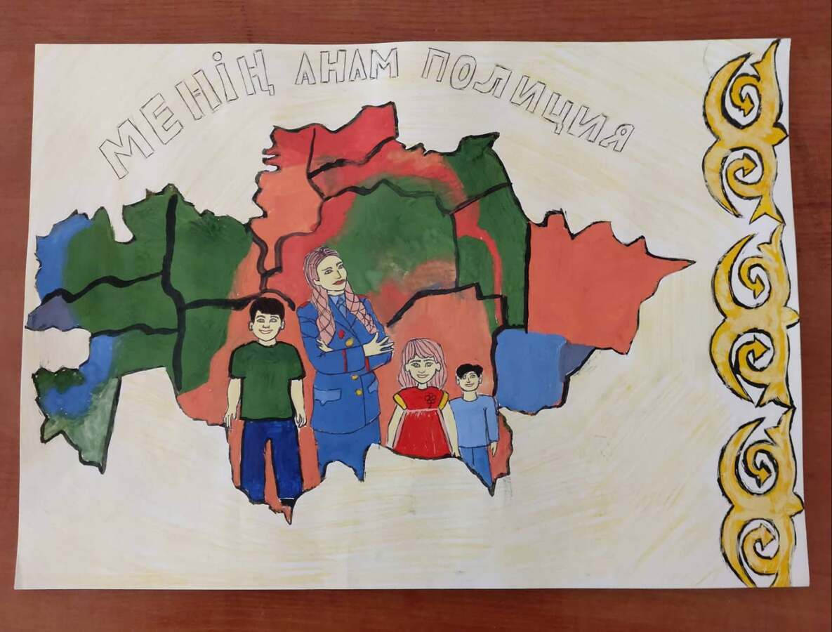 Конкурс детских рисунков завершился в ДП Жамбылской области