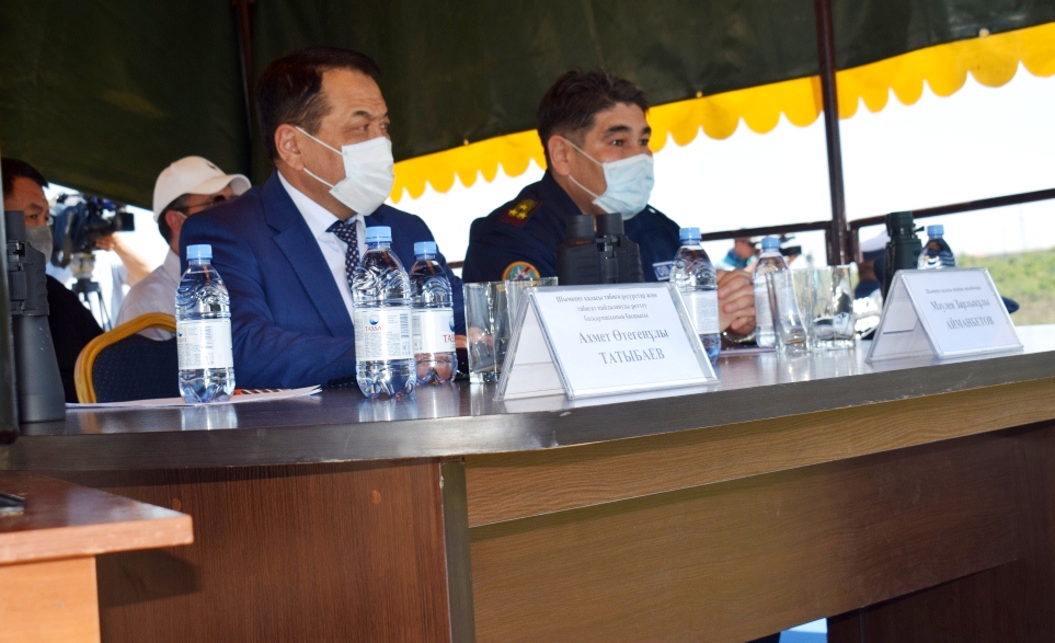 Шымкент қаласының аумағында болу мүмкін дала-орман өртті сөндіру бойынша  өрт-тактикалық оқу-жаттығу өткізілді
