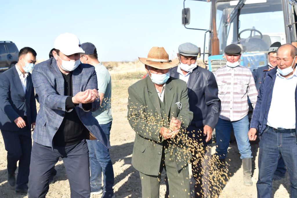 Аудан әкімі Ақтөбе ауылындағы көктемгі дала жұмыстарының барысымен танысты