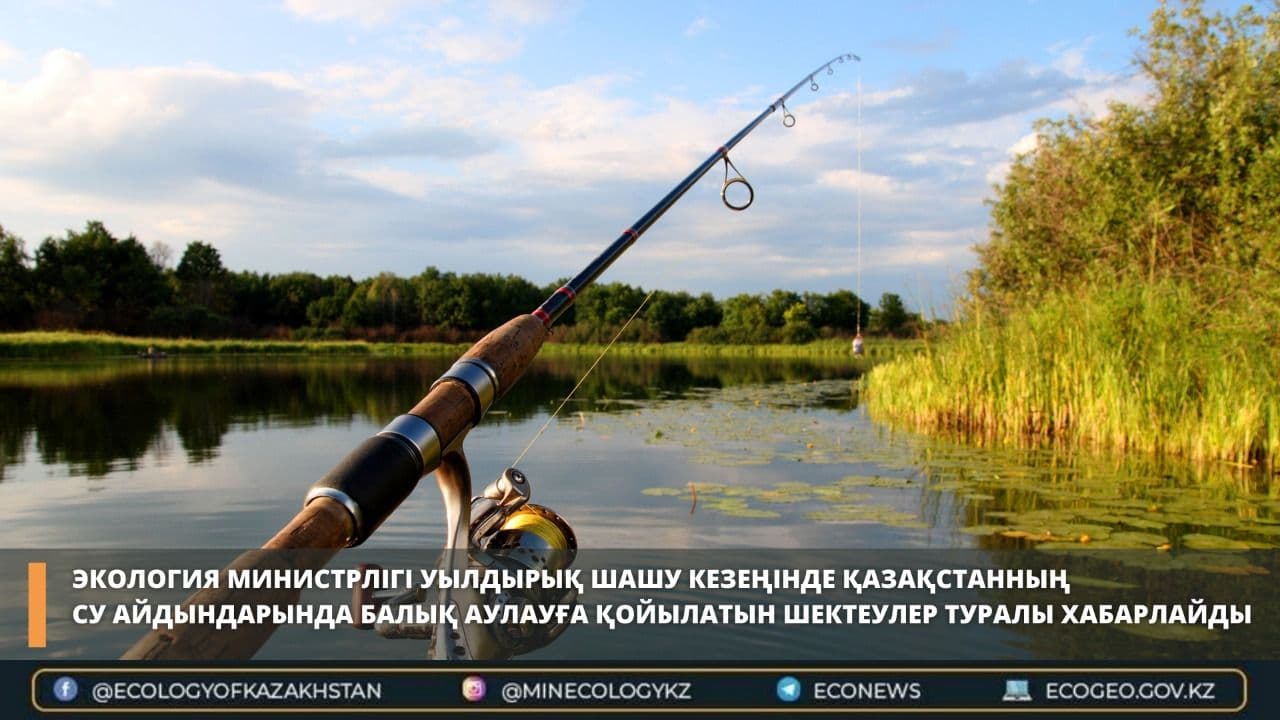 Экология министрлігі уылдырық шашу кезеңінде Қазақстанның су айдындарында балық аулауға қойылатын шектеулер туралы хабарлайды