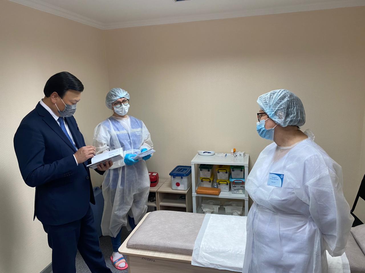 Министр здравоохранения  РК Алексей Цой ознакомился с эпидситуацией  в Карагандинской области