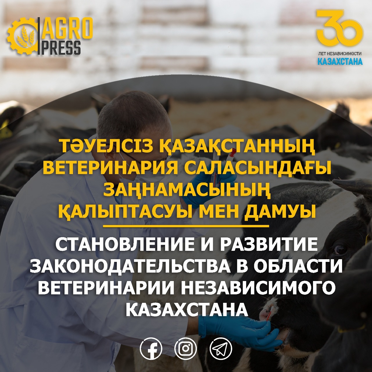 Становление и развитие законодательства в области ветеринарии Независимого Казахстана