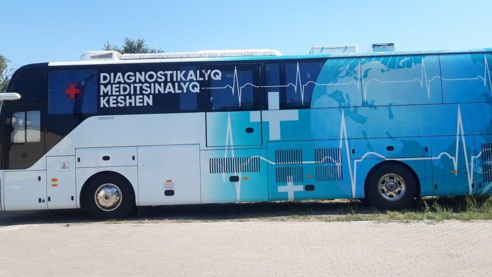 Передвижной пункт вакцинации заработал в посёлке Жанаарка Карагандинской области