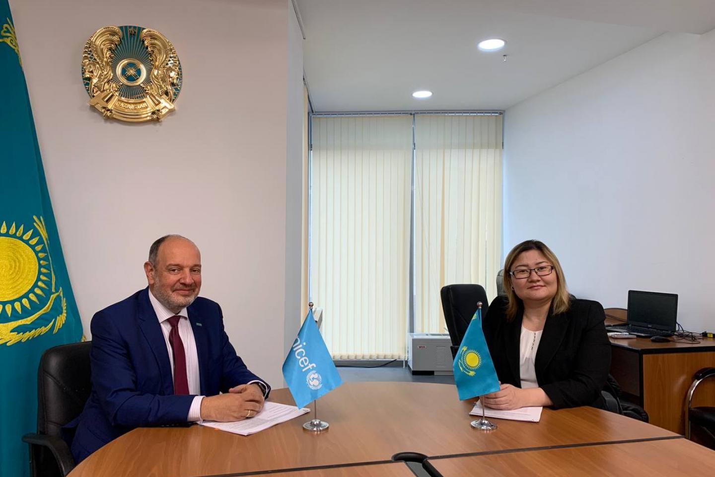 Дан старт сотрудничеству ЮНИСЕФ Казахстан с Информационно-аналитическим центром МОН РК