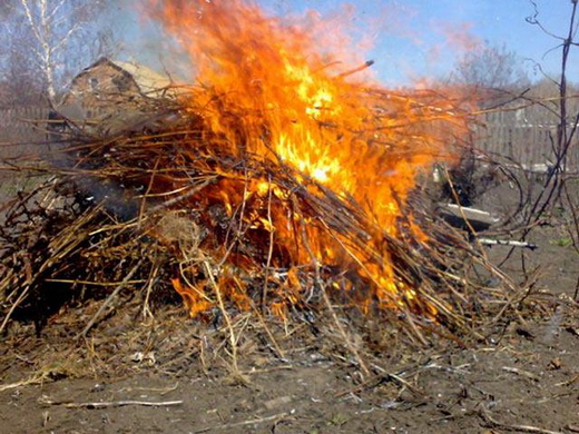 Burning garbage
