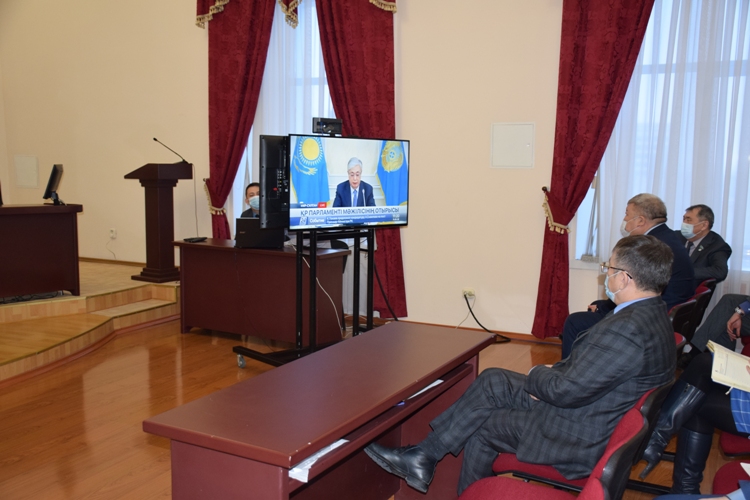 Президент баяндамасын ұжымдық қарау ұйымдастырылды