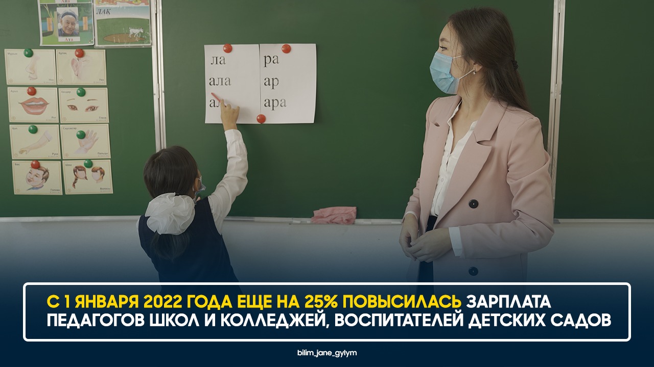 С 1 ЯНВАРЯ 2022 ГОДА ЕЩЕ НА 25% ПОВЫСИЛАСЬ ЗАРПЛАТА ПЕДАГОГОВ ШКОЛ И КОЛЛЕДЖЕЙ, ВОСПИТАТЕЛЕЙ ДЕТСКИХ САДОВ