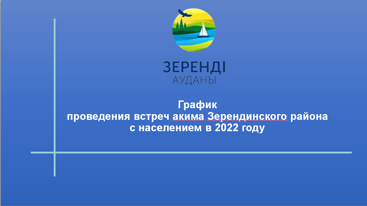 График  проведения встреч акима Зерендинского района  с населением в 2022 году