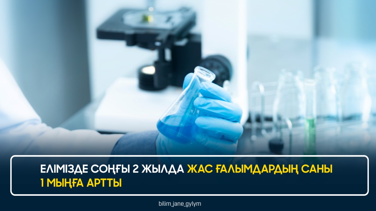 ЕЛІМІЗДЕ СОҢҒЫ 2 ЖЫЛДА ЖАС ҒАЛЫМДАРДЫҢ САНЫ 1 МЫҢҒА АРТТЫ