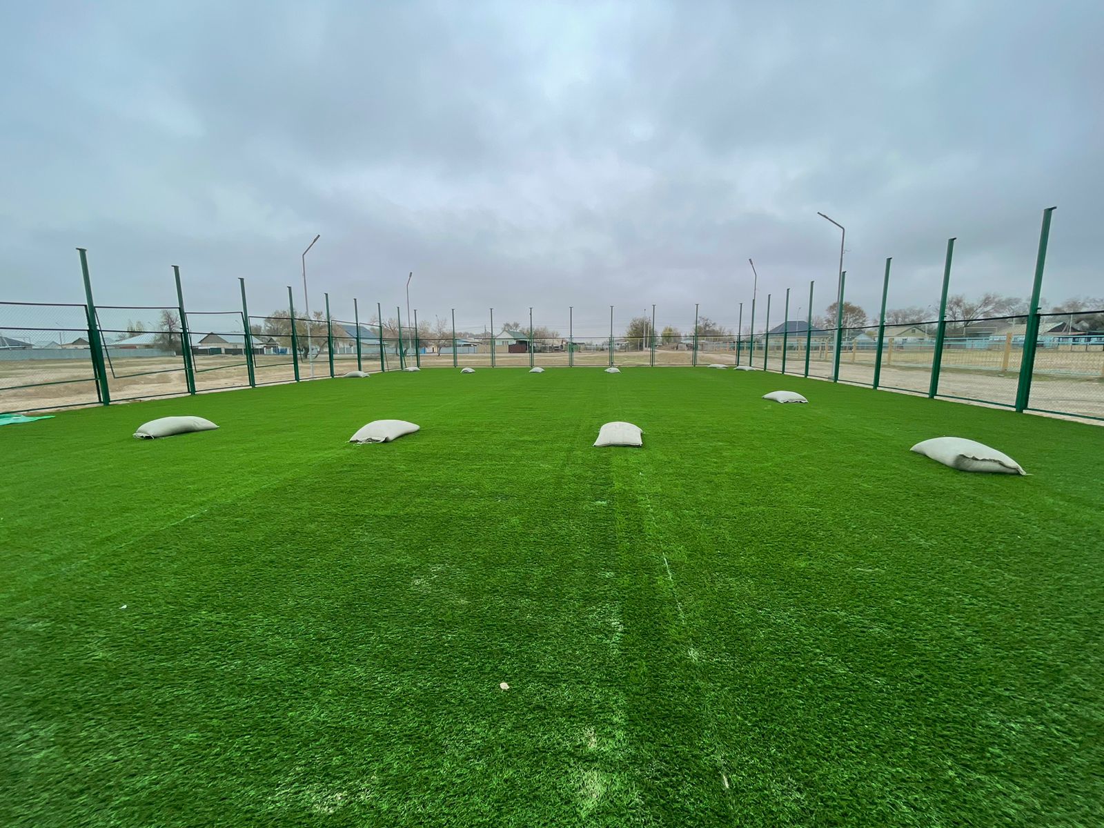 Installation of a mini football field in the village of Varna