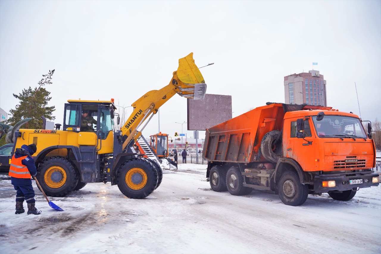 Елордадан 62 мың текше метрге жуық қар шығарылды