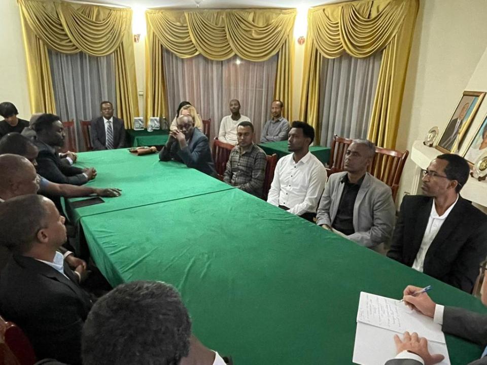 Переговоры африканского Союза Эфиопия. Африканский директор области.