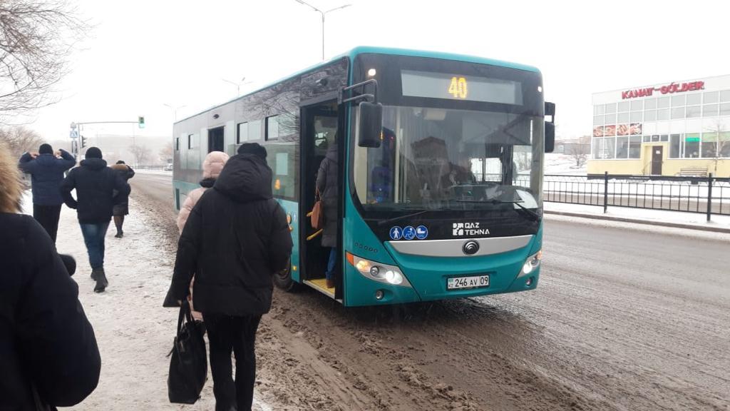 35 новых автобусов вышли на маршруты в Караганде