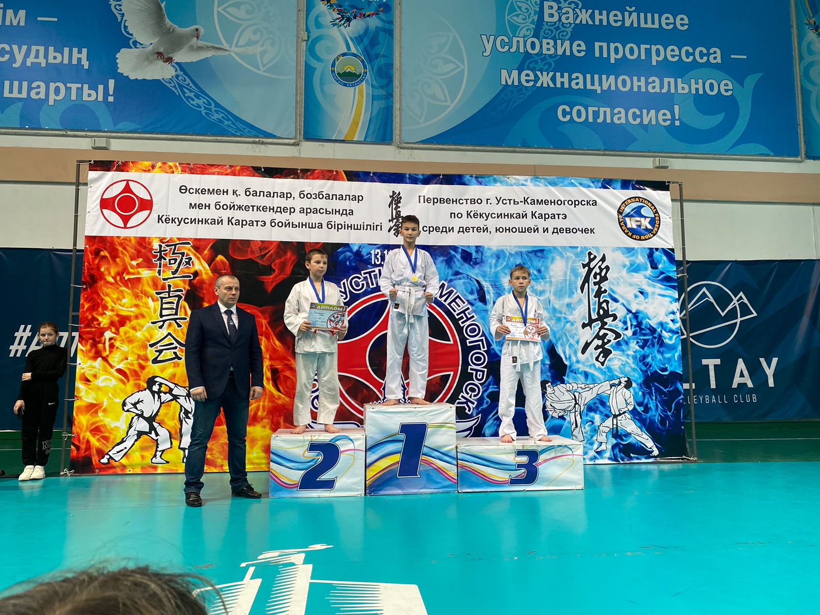 13 ноября прошло Первенство г. Усть-Каменогорска по Кёкусинкай каратэ среди детей, юношей и девушек в котором приняли участие спортсмены из г. Риддера.