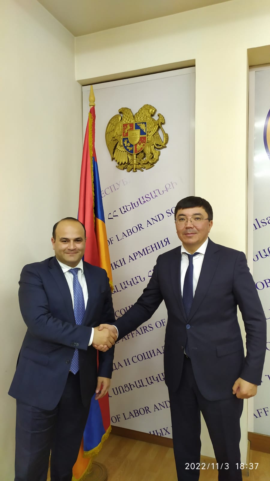 Երևանում բանակցություններ են տեղի ունեցել Ղազախստանի և Հայաստանի աշխատանքի նախարարությունների ղեկավարության միջև