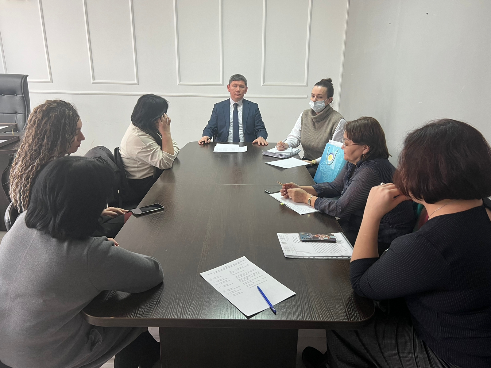 A meeting on the issue of reducing the number of participants in the compulsory social insurance system by 50% or more in the Kostanay region.
