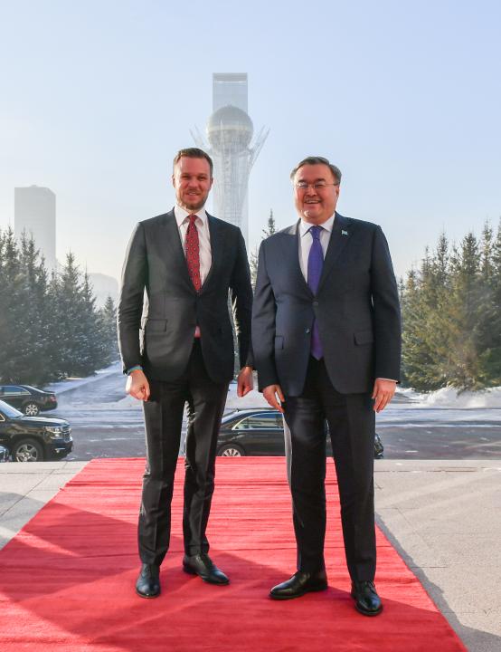 Į Kazachstaną su oficialiu vizitu atvyko Lietuvos Respublikos užsienio reikalų ministras Gabrielius Landsbergis
