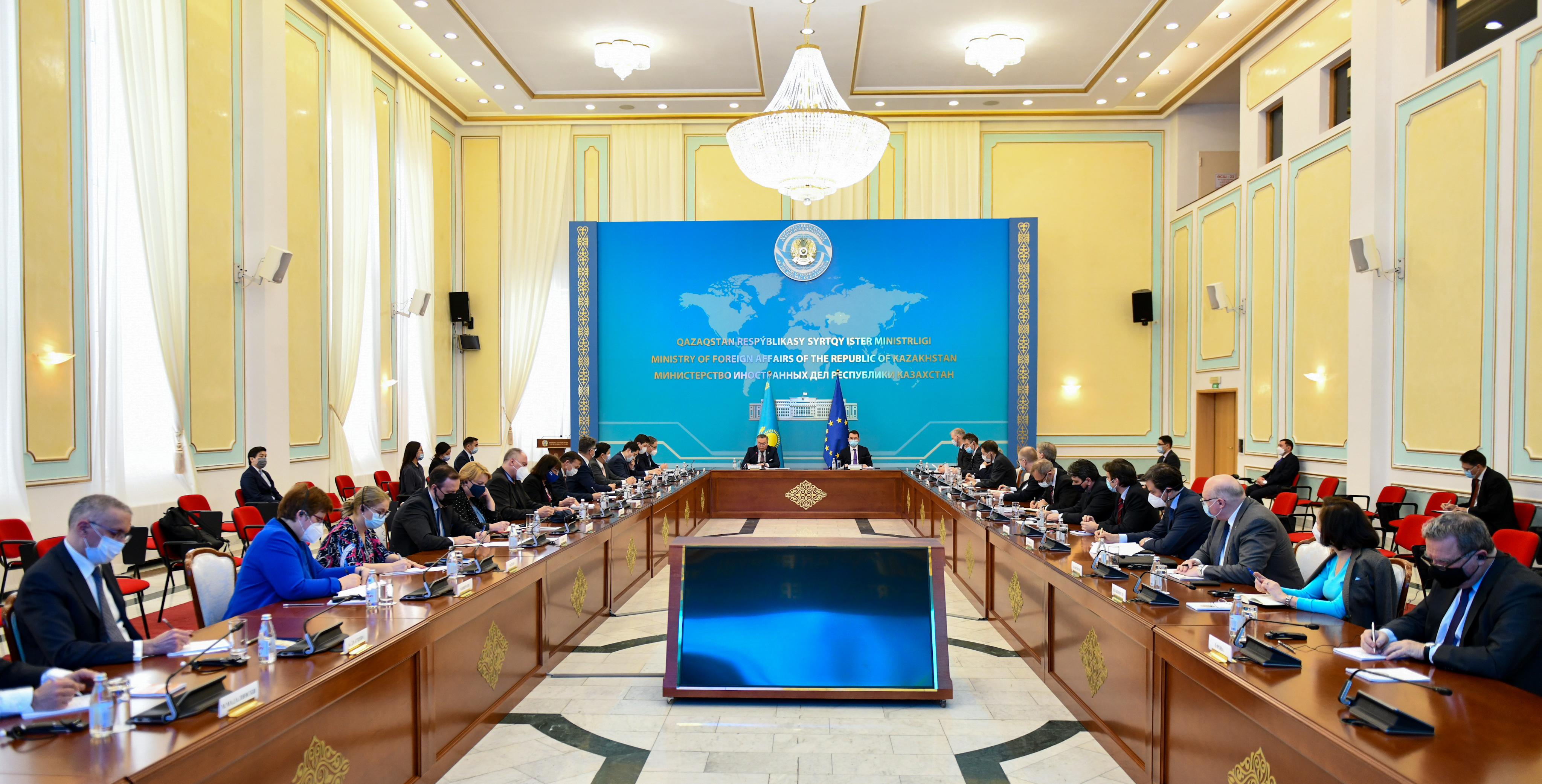 Еуроодақ елдерінің елшілерімен кездесуде саяси және экономикалық ынтымақтастықты нығайтудың өзекті мәселелері талқыланды  --  Еуропада Жаңа Қазақстанды құруға қолдау көрсетуге дайын