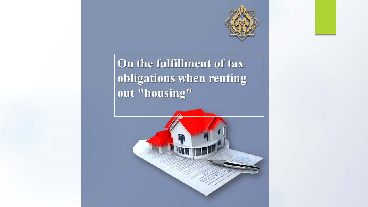 On the fulfillment of tax obligations when renting out housing