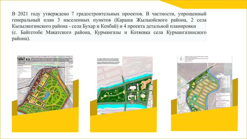 В 2021 году утверждено 7 градостроительных проектов.