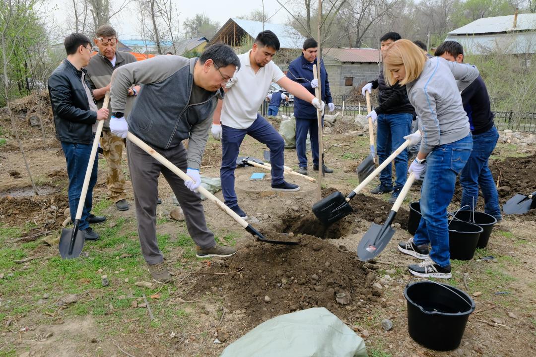 A citywide clean-up was held in Almaty