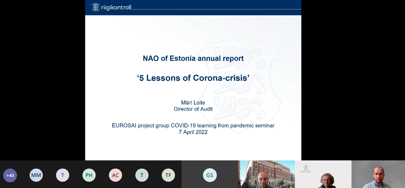 Счетный комитет принял участие в семинаре Проектной группы ЕВРОСАИ по аудиту реагирования на пандемию COVID-19