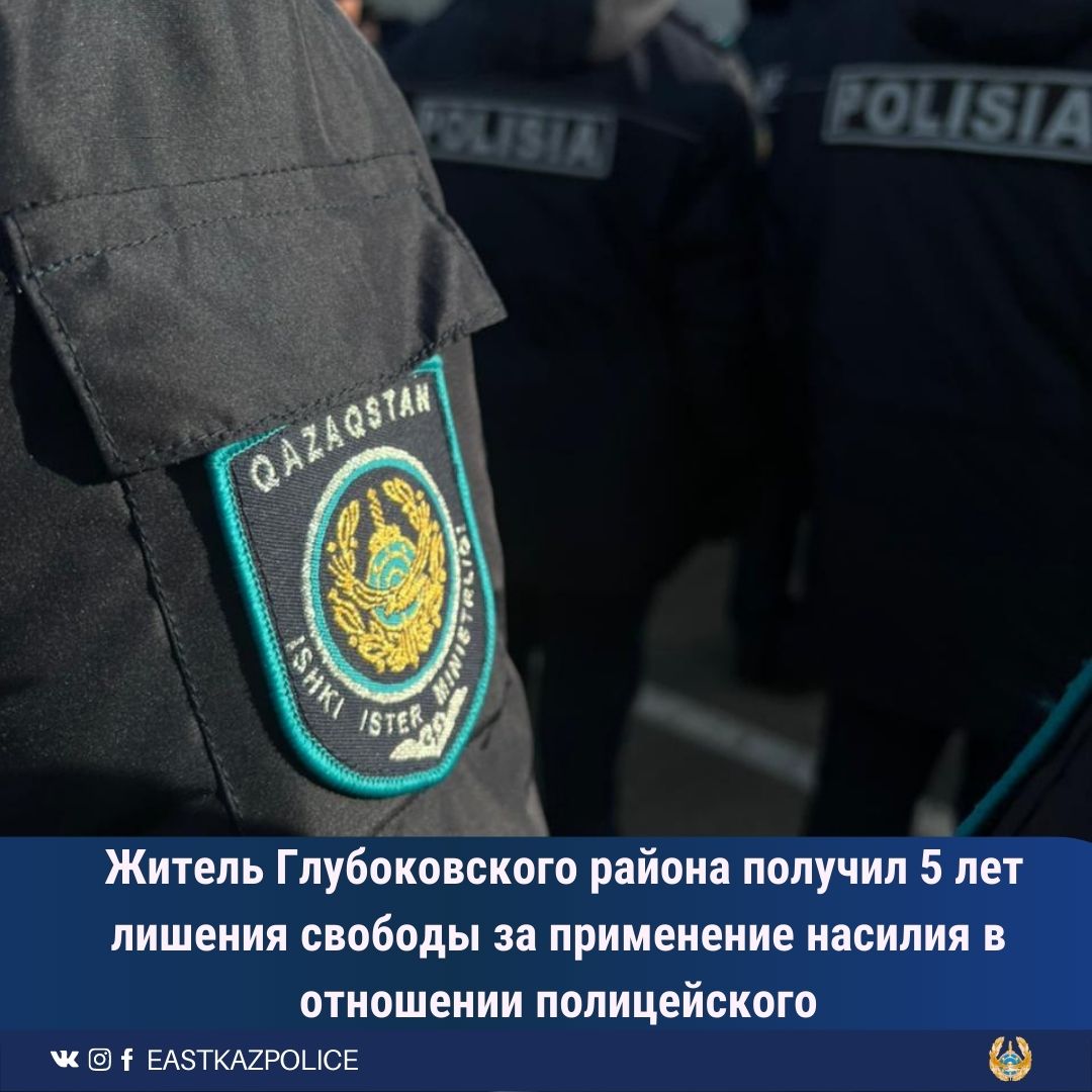 Житель Глубоковского района получил 5 лет лишения свободы за применение насилия в отношении полицейского