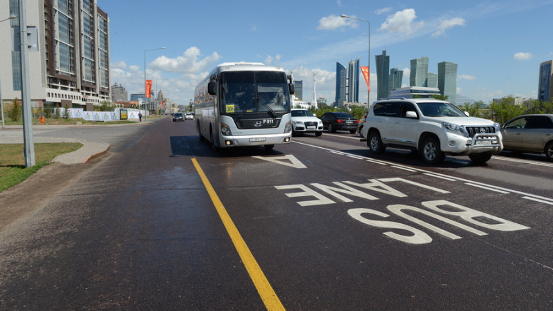 Bus Lane вновь заработает по пр.Туран и ул.Кабанбай батыра