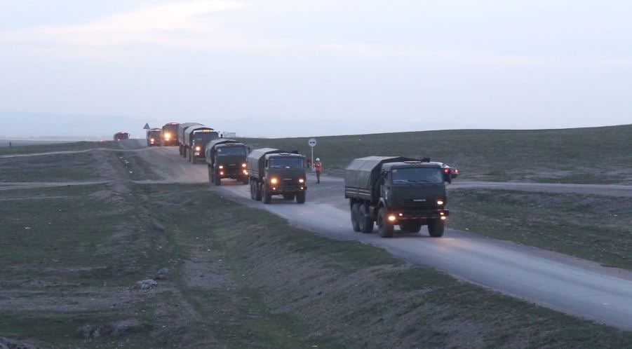 Передвижение военной техники по стране проходит в рамках учения