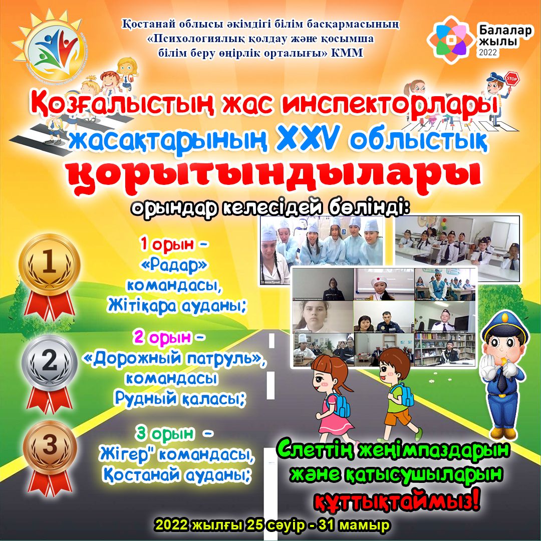 Қозғалыстың жас  инспекторларының  XXV облыстық слетінің қорытындылары туралы ақпарат